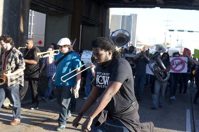 We Watched New Orleans’ Second Line Protest Against Donald Trump
