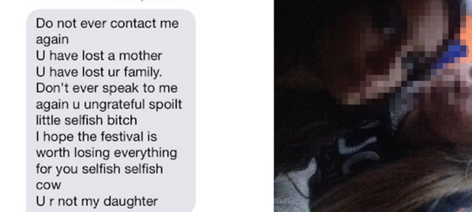 Questa ragazza è stata ripudiata dalla madre per essere andata a un festival