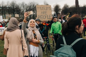 protest tegen Trump