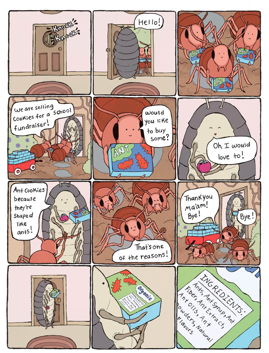 ‘Pillbug Buys Ant Cookies from Ants,’ Today’s Comic by Allison Conway