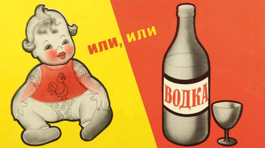 De posters die de Russen van het drinken af moesten houden