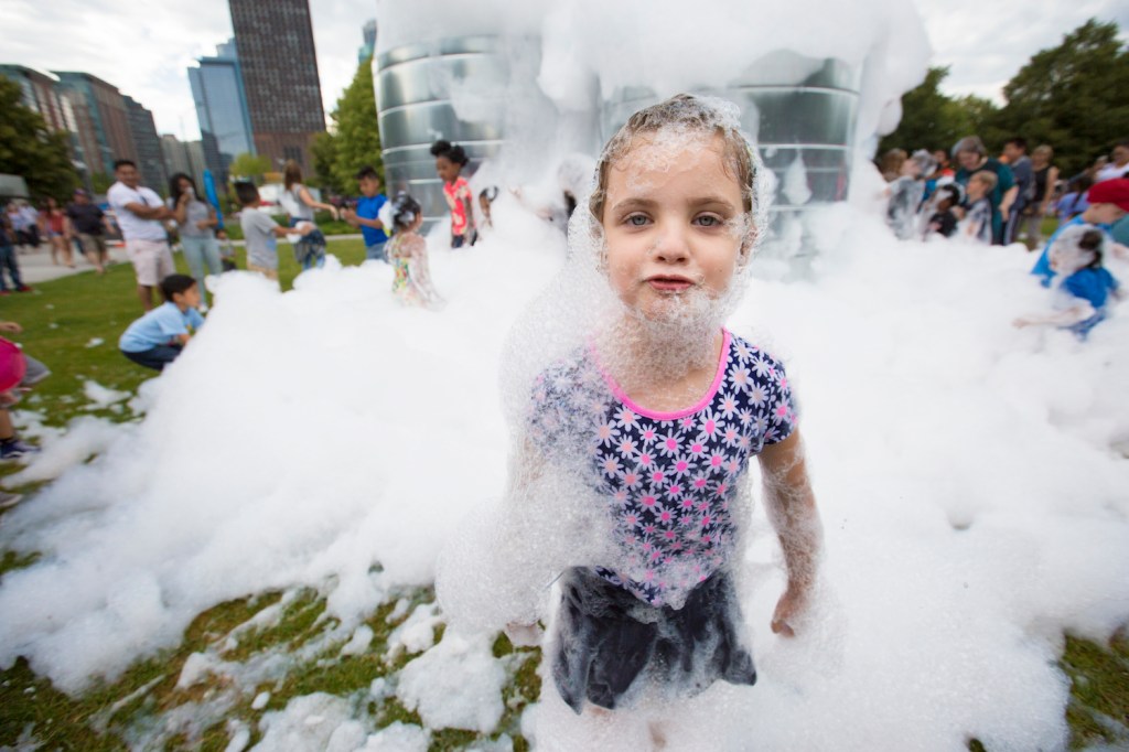 Get Sudsed Up by Chicago’s Foam-Spewing Sculpture