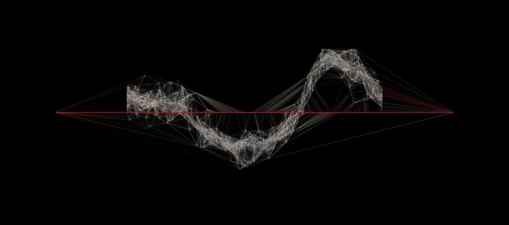 Pulsing Laser Installation Sweeps Viewers into an Electronic World