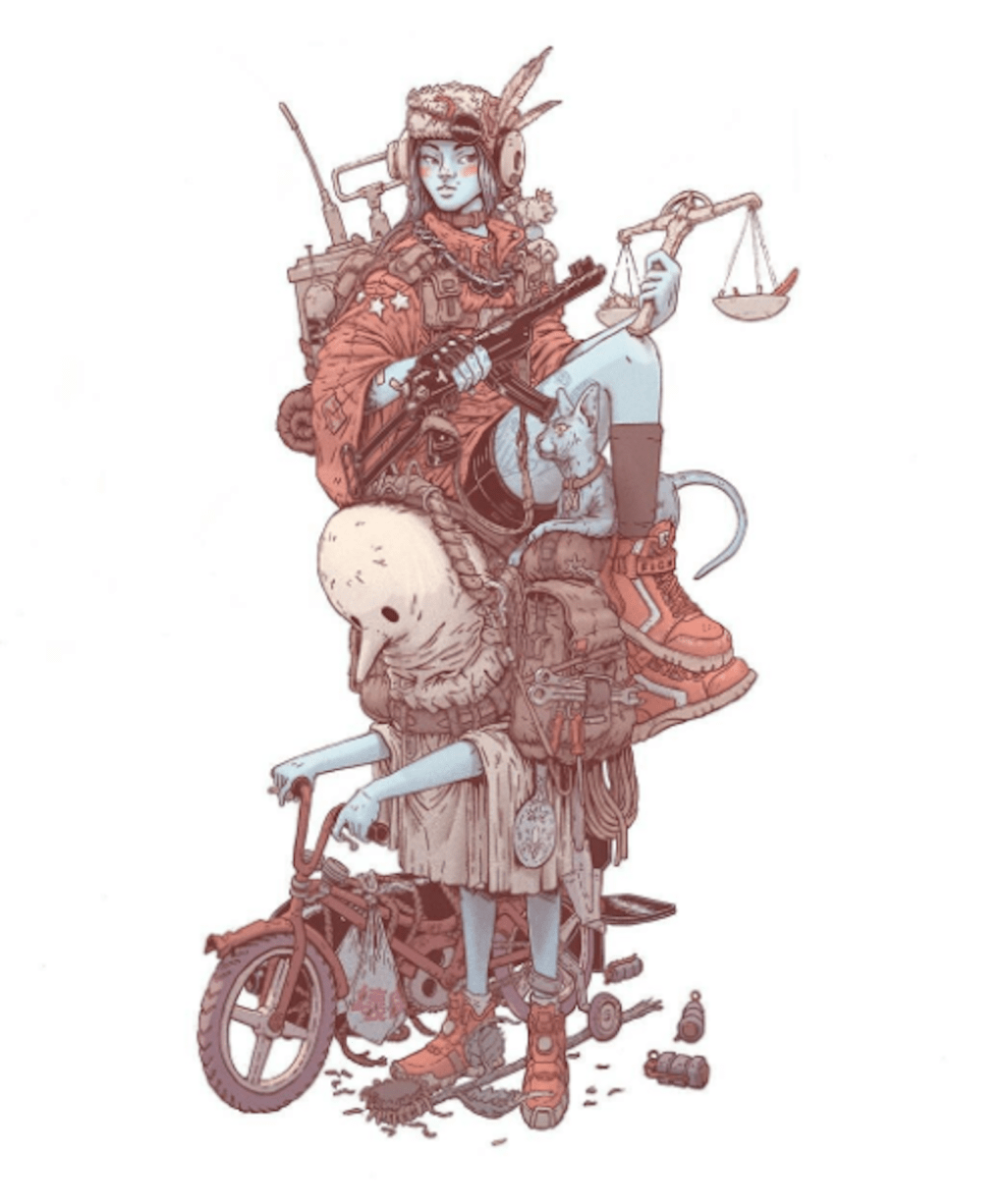 These Dystopian Illustrations Look Like Gorillaz Meets ‘Borderlands’