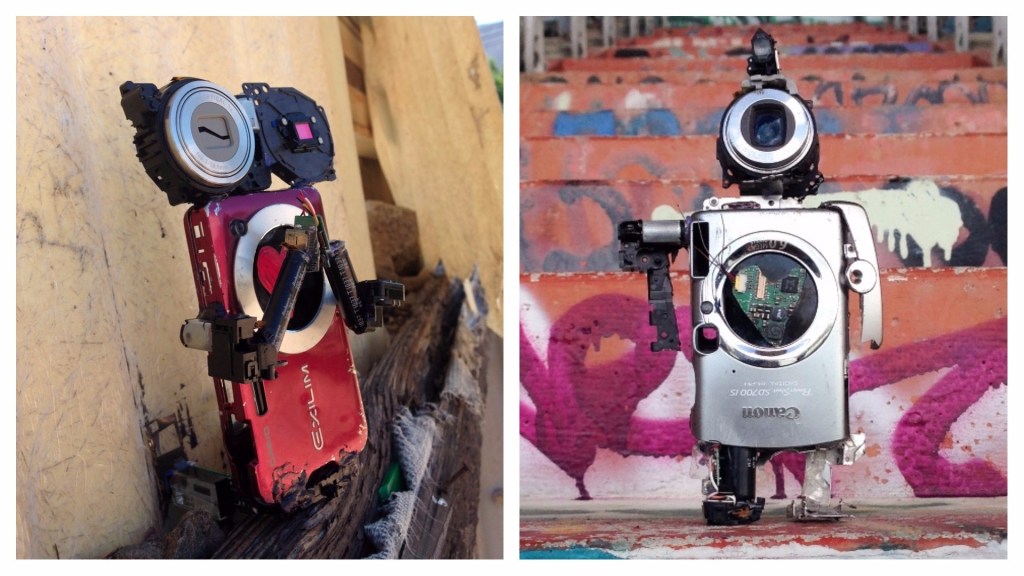 Junked Digital Cameras Morph into Adorable Robots