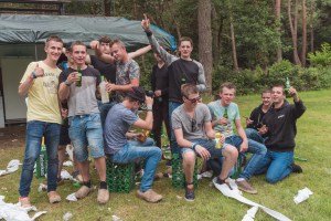 jongerengroep op vakantie