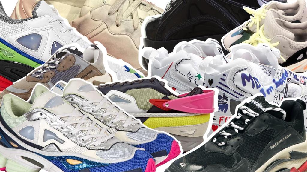 Romans mody z brzydkimi sneakerami