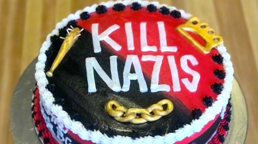Deze ‘Kill Nazis’-taart levert een bakker veel doodsbedreigingen op
