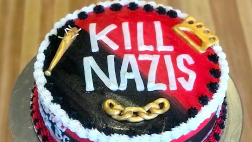 Deze ‘Kill Nazis’-taart levert een bakker veel doodsbedreigingen op