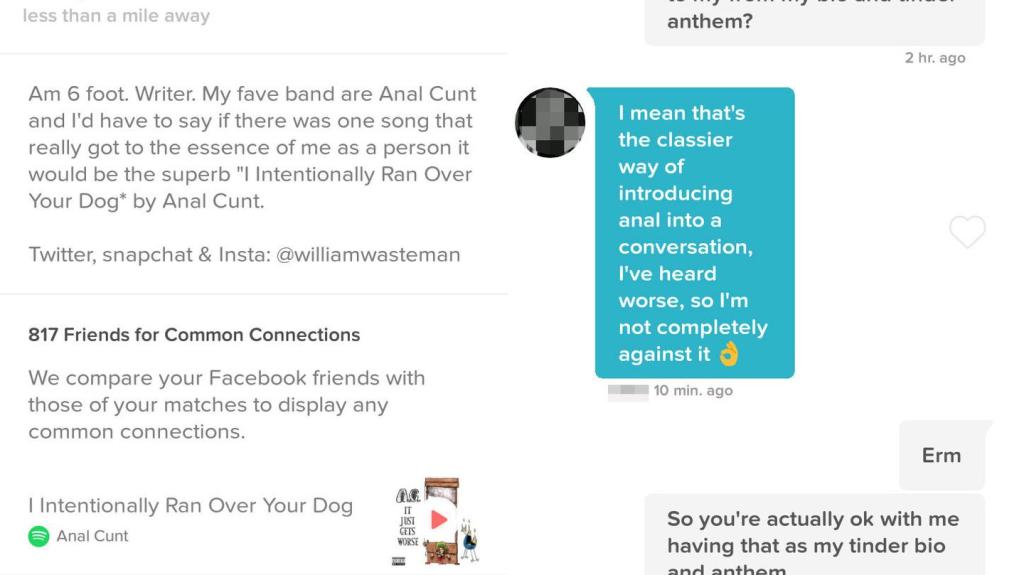 Mudei minha música no Tinder todo dia para ver que gênero rendia mais matches