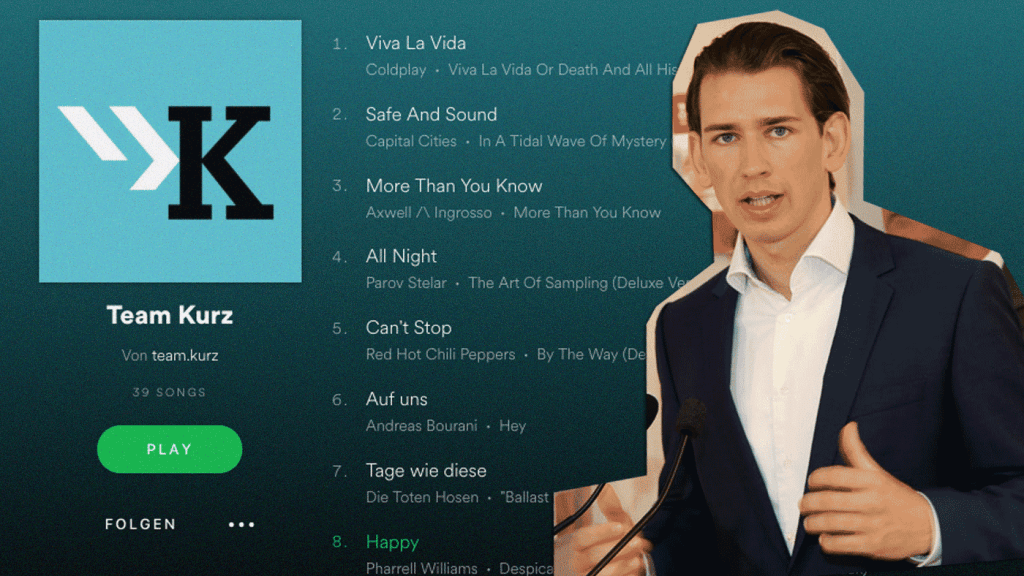 Wir haben uns die ‘Team Kurz’-Playlist angesehen und wollen jetzt von Spotify wegziehen