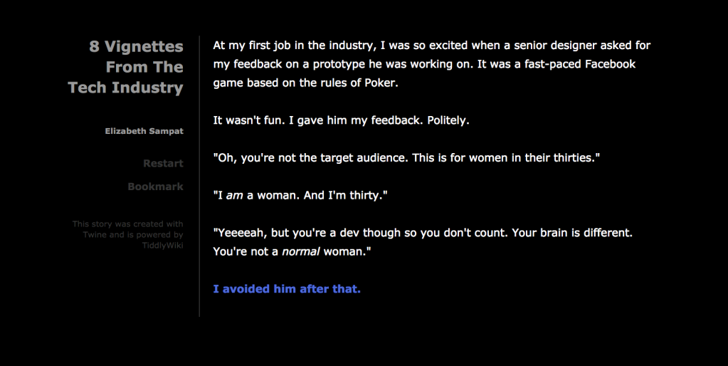 A Game That’s Brutally Honest About Sexism in Tech