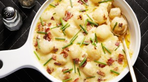 Pearl Onion Gratin With Cheddar & Chives Recipe