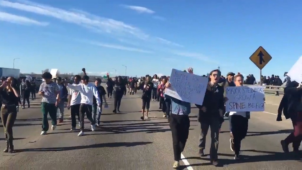 Protesters surrounded Sacramento Kings arena after police shot and killed unarmed black man
