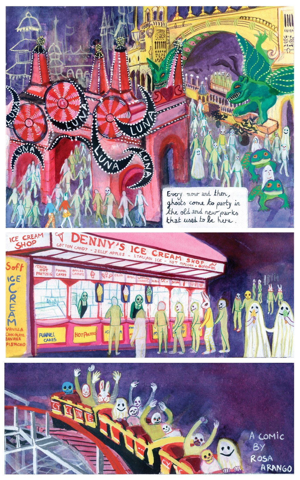 ‘A Midnight Ride to Coney Island,’ Today’s Comic by Rosa Arango