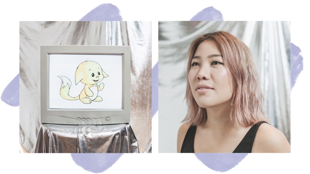 Portraits of People with Their First Online Avatars