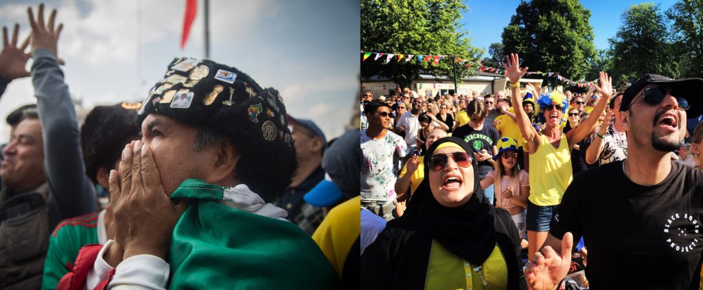 Se de känslosamma bilderna på fotbollsfansen i Mexico City och Malmö