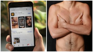 aplicatia Grindr langa un tip gol