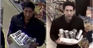 Der mutmaßliche Bierdieb und sein Doppelgänger David Schwimmer