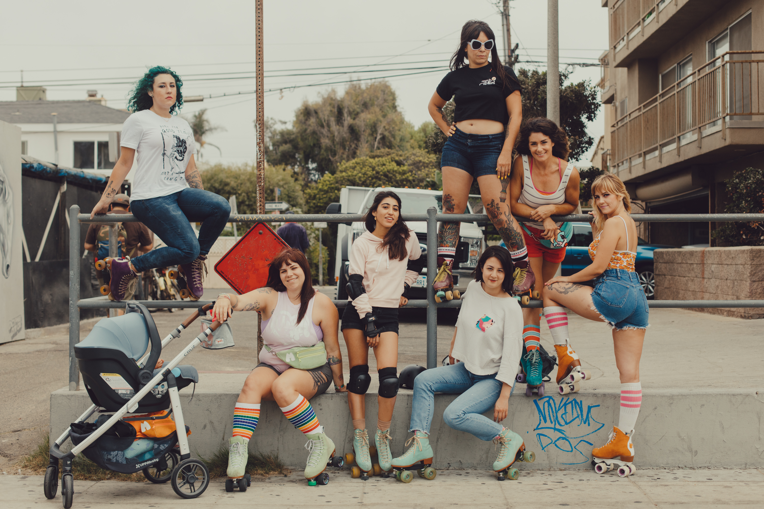 Moxi Skate Team poses together