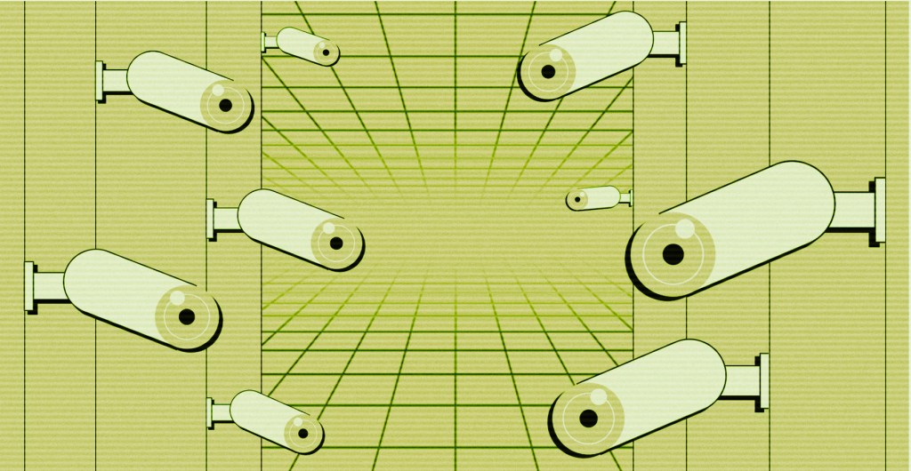 Een illustratie van bewakingscamera's