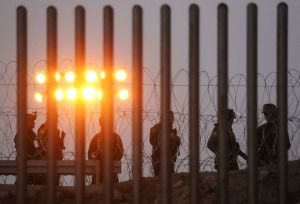 Border Patrol agents guard the US-Mexico border