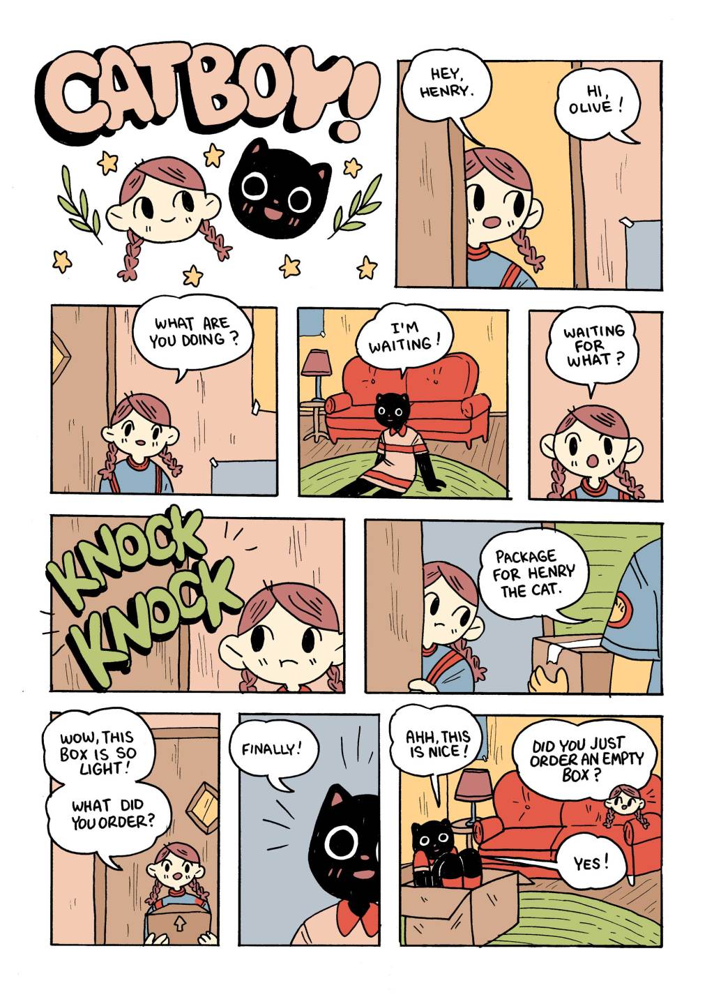 ‘Catboy Waits for the Mail,’ Today’s Comic by Benji Nate
