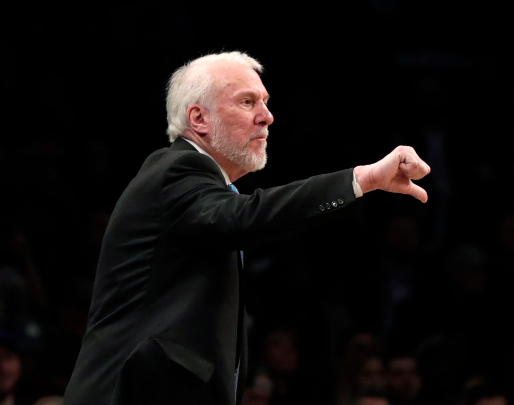 San Antonio Spurs head coach Gregg Popovich.
