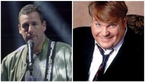 Adam Sandler pays tribute to his friend Chris Farley in his Netflix special, '100% Fresh.'