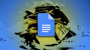 Google Docs Logo vor Notizzetteln