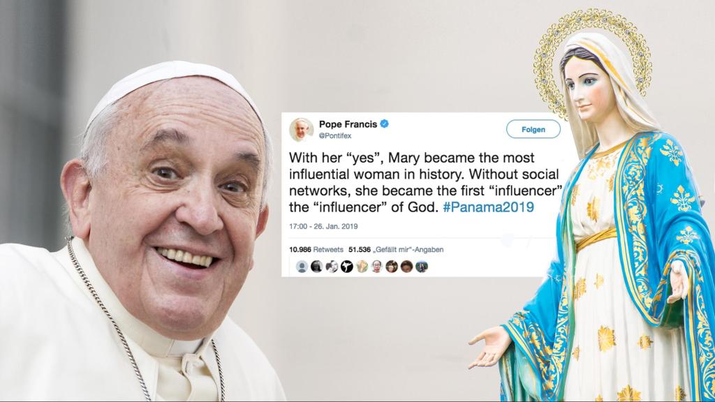 Papst Franziskus hat die Jungfrau Maria als “Influencerin” bezeichnet