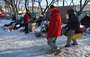 Chicago homeless camp near Dan Ryan Expressway