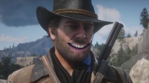 Arthur Morgan, der Protagonist aus Red Dead Redemption 2, lächelt
