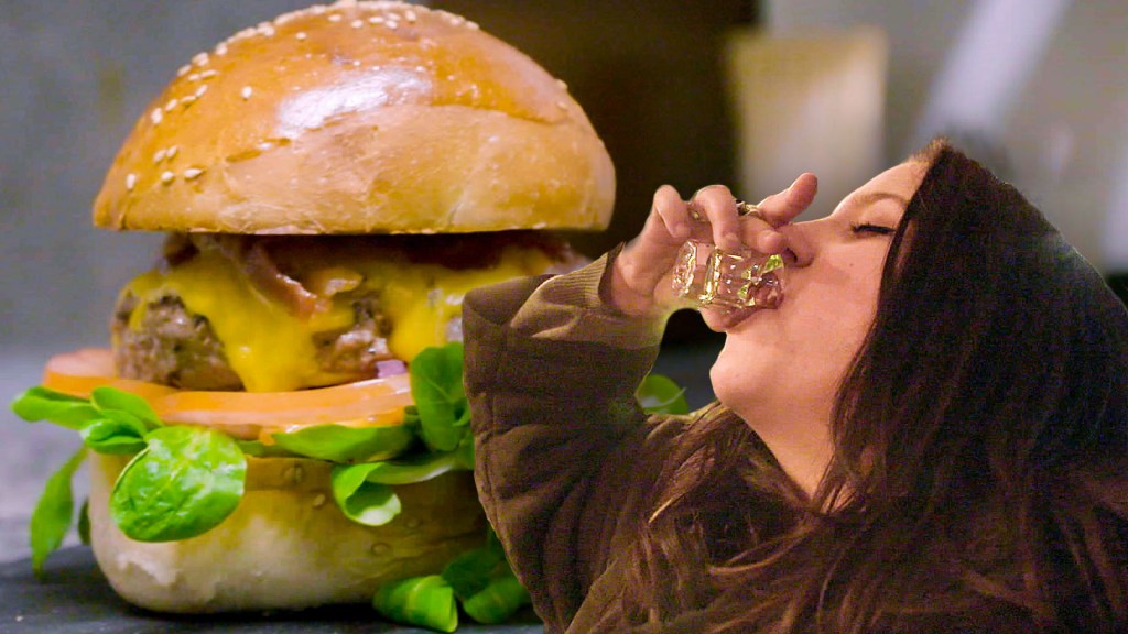 Burger und Schnaps