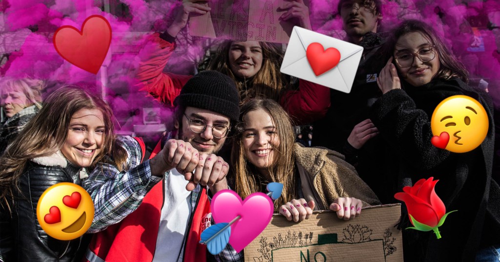 Versiertips voor wie op Valentijn naar de klimaatmars gaat