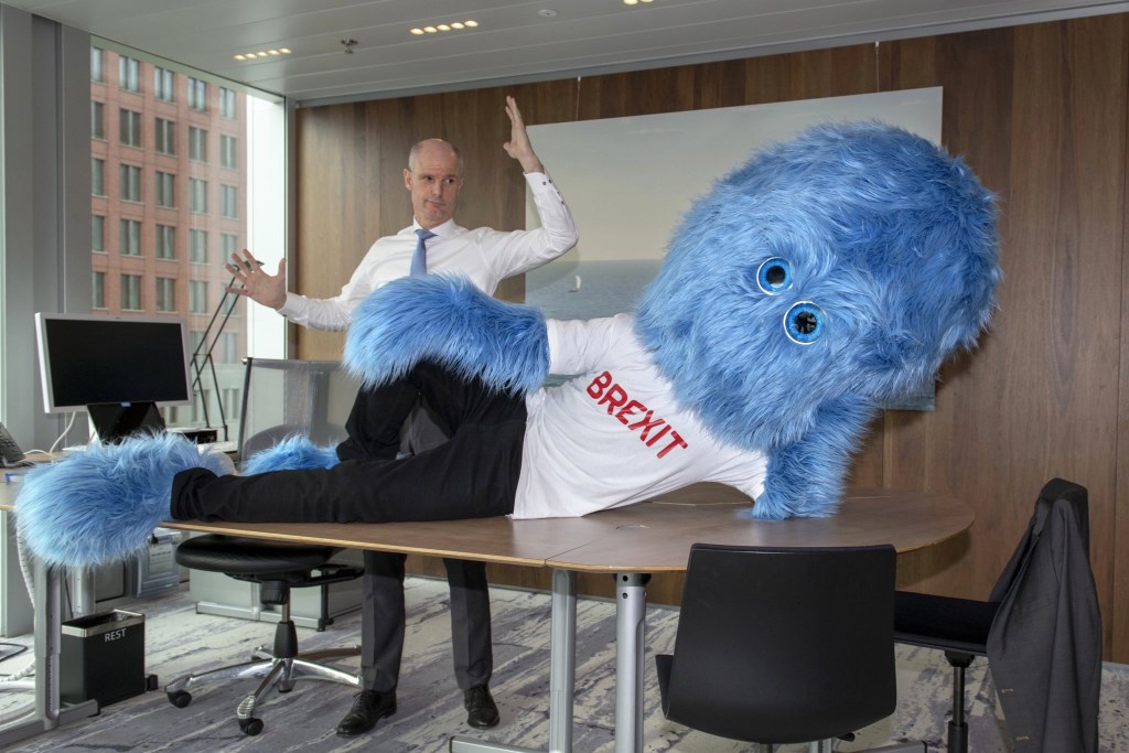 Netherlands Brexit muppet and Stek Blof