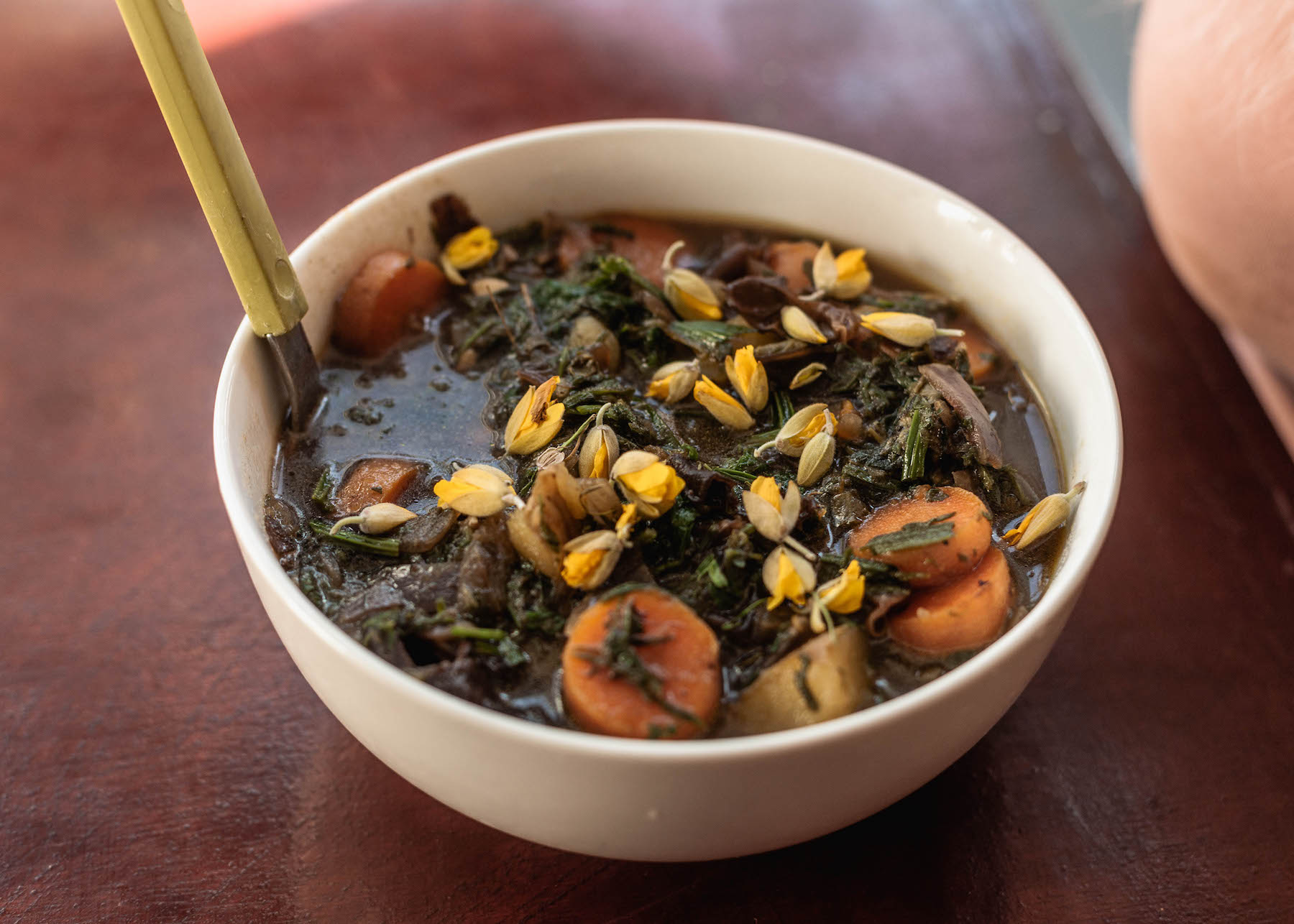 foraged nettle soup