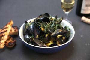 Cozze alla panna e zafferano