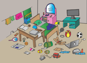 messy home roommate