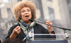 Angela Davis speaking at Women's March