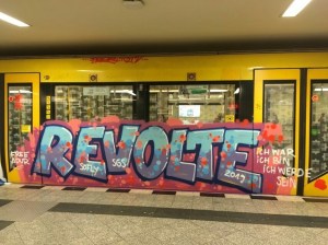 Ein Tag des im Artikel interviewten Sprayers, auf einer U-Bahn (naturalemente)
