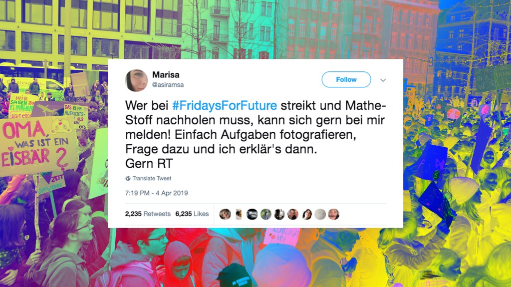 Diese Berlinerin bietet Schülern im Klimastreik Mathe-Nachhilfe an