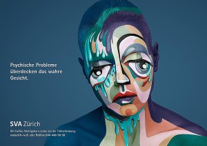 SVA Kampagne psychische Krankheiten verdecken das wahre Gesicht