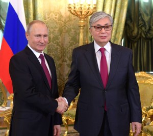 Kazakhstan President Tokayev Appears to Be Editing Photos His Face