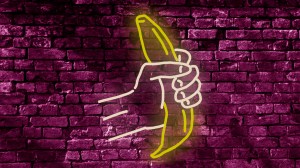 eine Banane stellvertretend für einen Penis