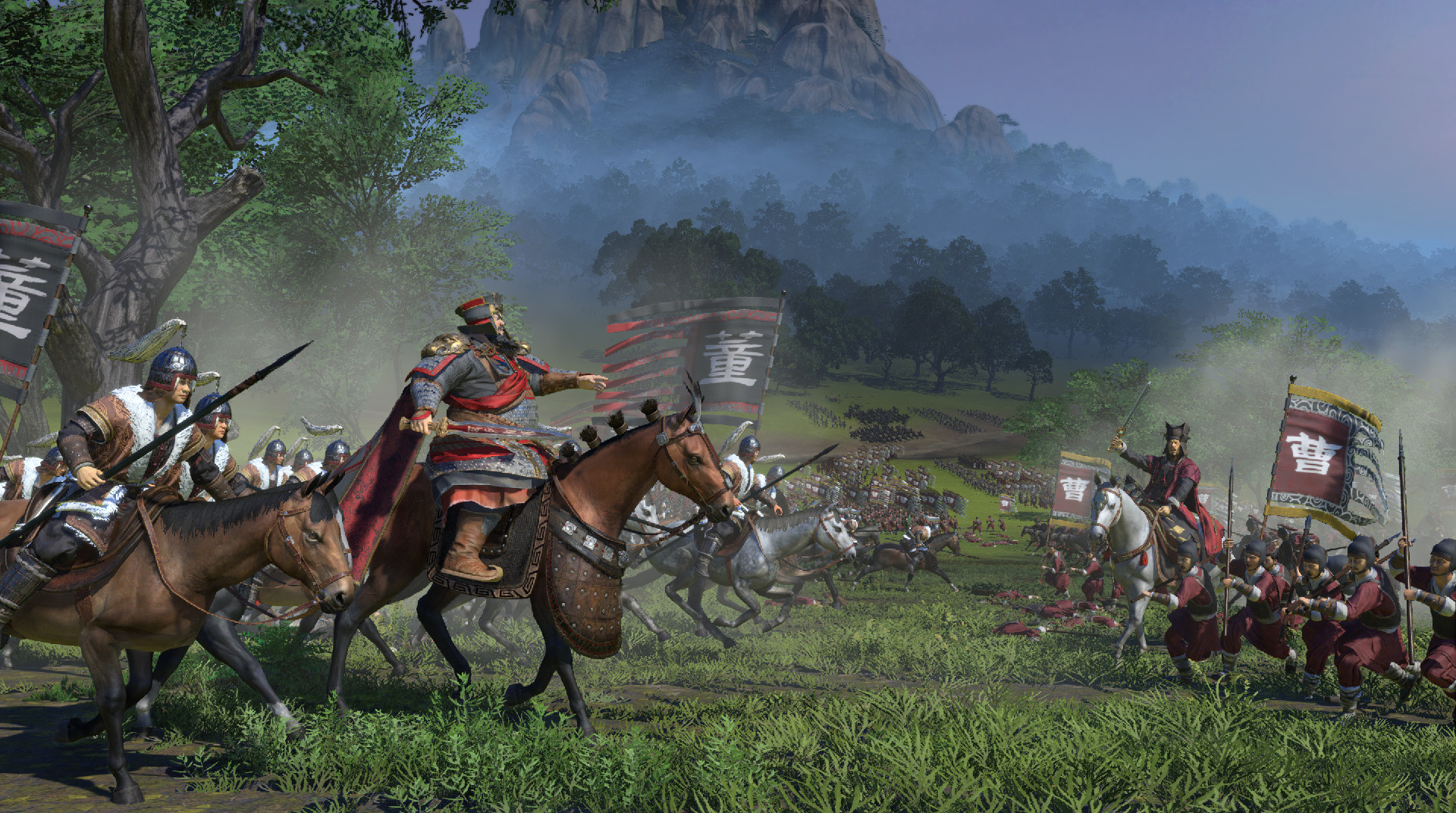 Mortal enemies clashing on a battlefield in Total War