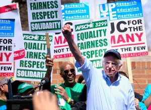 Sanders used his campaign's listservs to rally people to the picket lines for McDonald's workers Thursday.