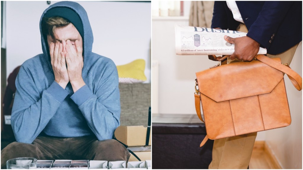hombre cansado por trabajo