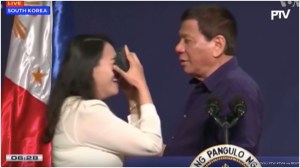 duterte woman kiss