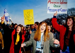 Demonstrators at the 1992 March for Women's Lives